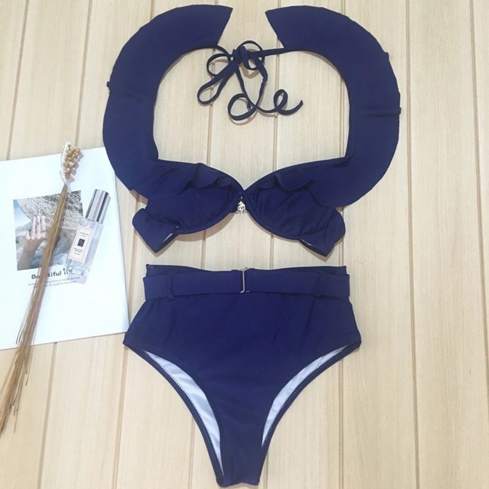 Last 1✨🆕Sade Navy High Waist Bikini Bottoms - Picture 2 of 5